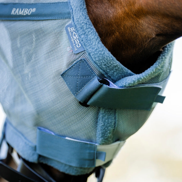 Horseware Ireland Rambo Flymask Plus #colour_heather-blue-blue-silver