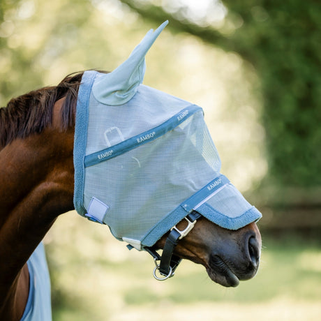 Horseware Ireland Rambo Flymask Plus #colour_heather-blue-blue-silver