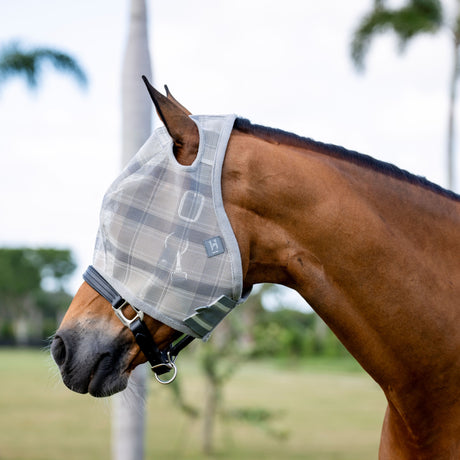 Horseware Ireland Newmarket No Ears Fly Mask #colour_witney-charcoal