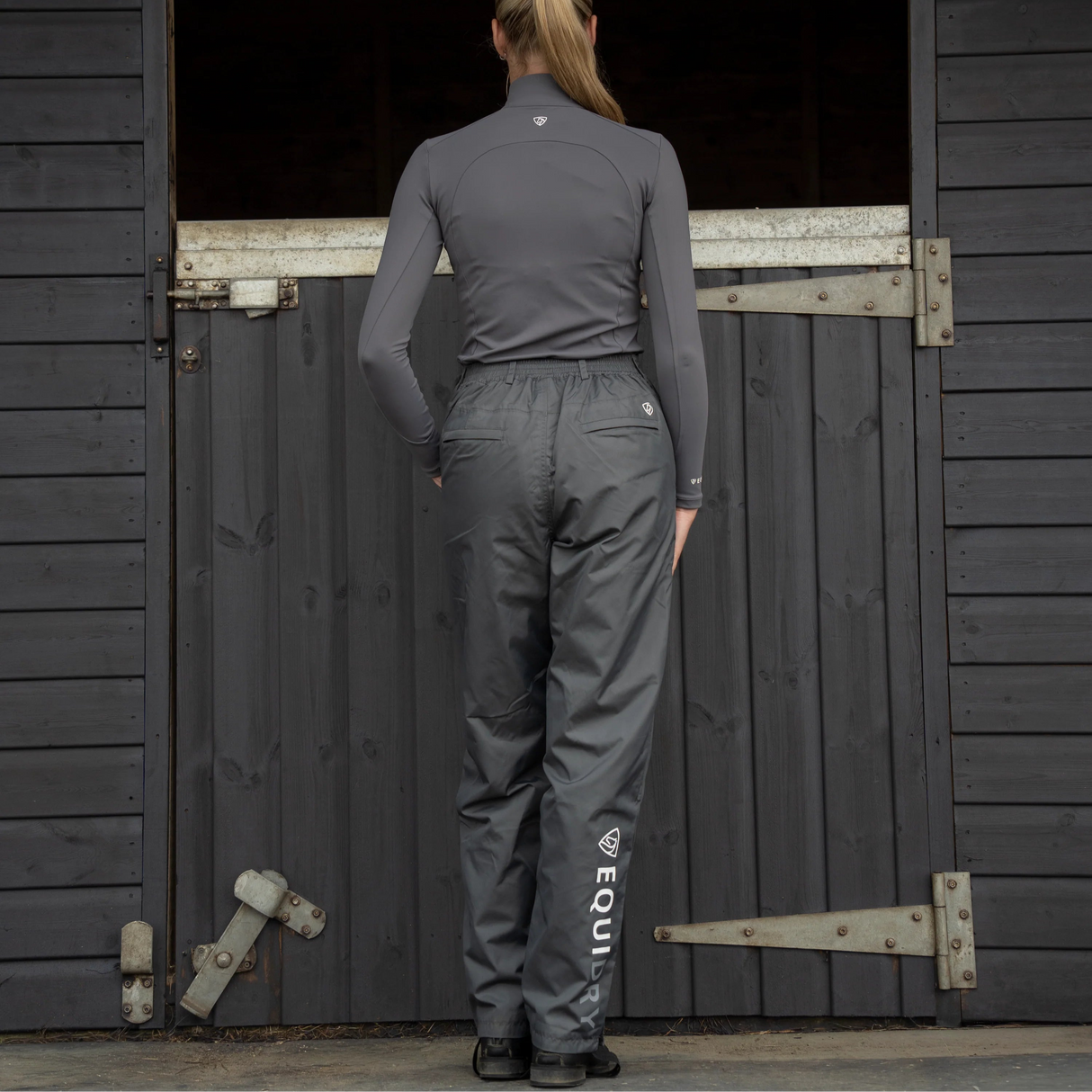EQUIDRY Women's Lined Waterproof Trousers #colour_grey