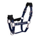Equestro Halter With Double Adjustment And Lead Rope #colour_blue