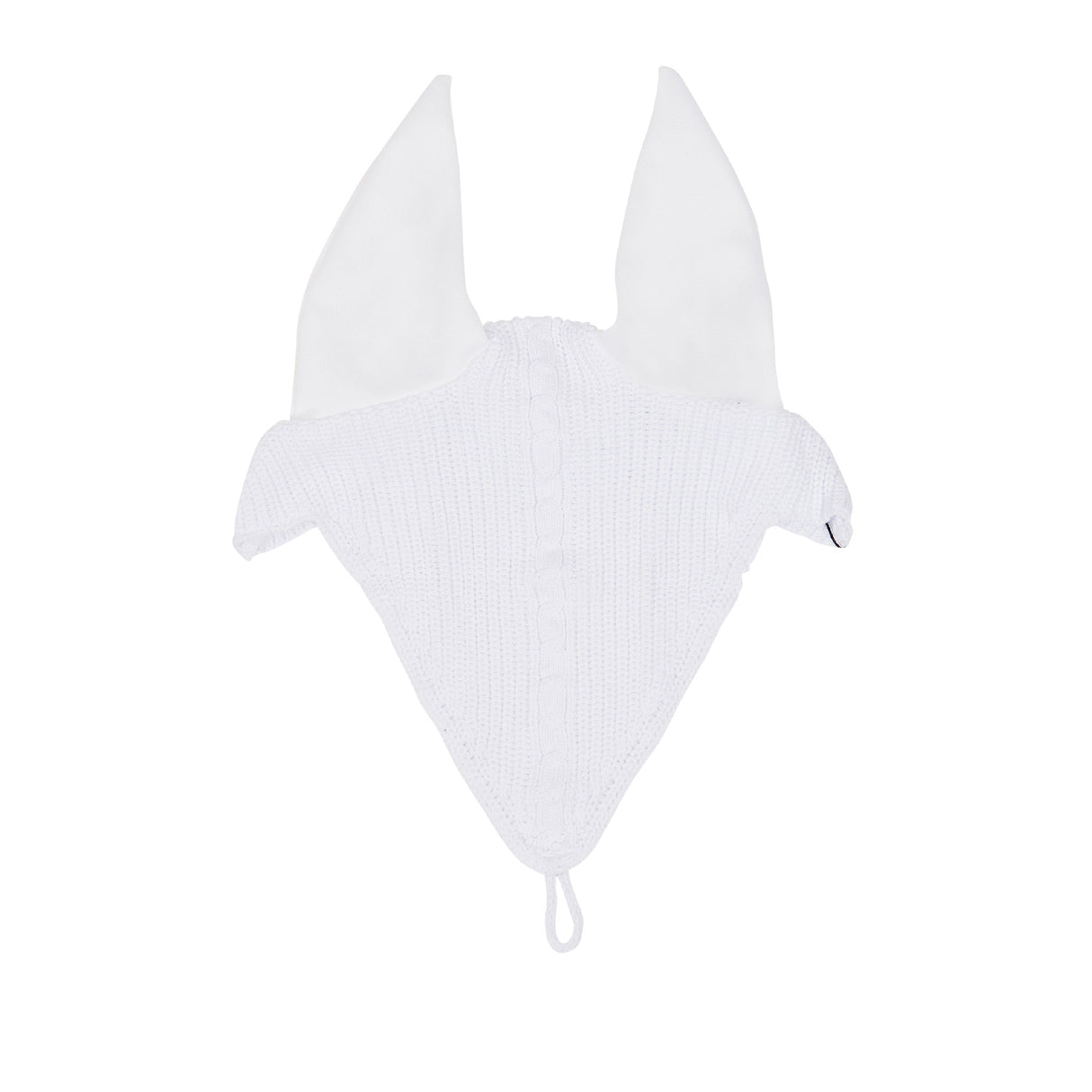 Equestro Meshing Fly Veil With Drawstring At The Noseband #colour_white