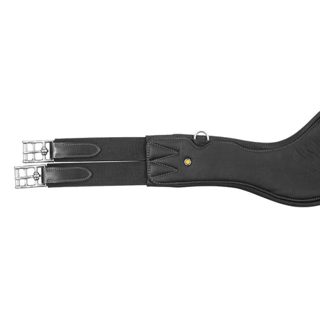 Shaped leather jumping girth
