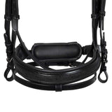 English leather bridle with glittery noseband