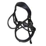 English leather bridle with glittery noseband