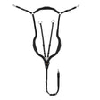Anatomical leather breastplate with removable martingale