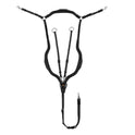 Anatomical leather breastplate with removable martingale