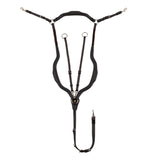 Anatomical leather breastplate with removable martingale