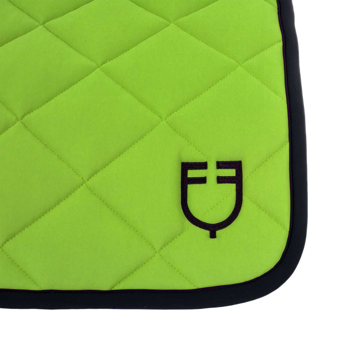 Equestro Jumping Saddle Pad With Embroidered Logo Black Line Edition