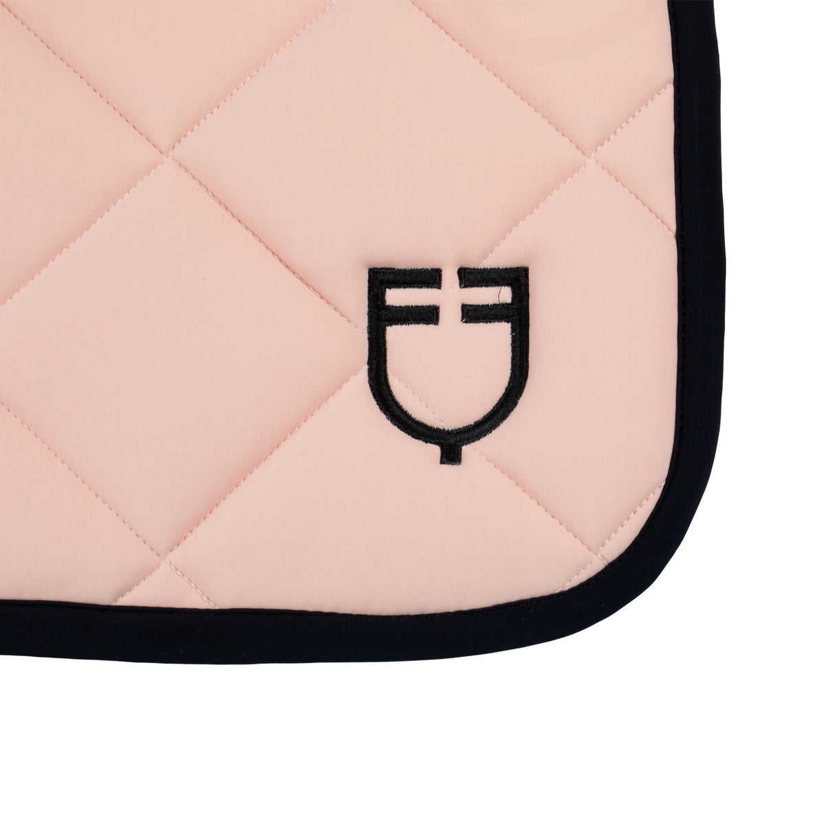 Equestro Jumping Saddle Pad With Embroidered Logo Black Line Edition