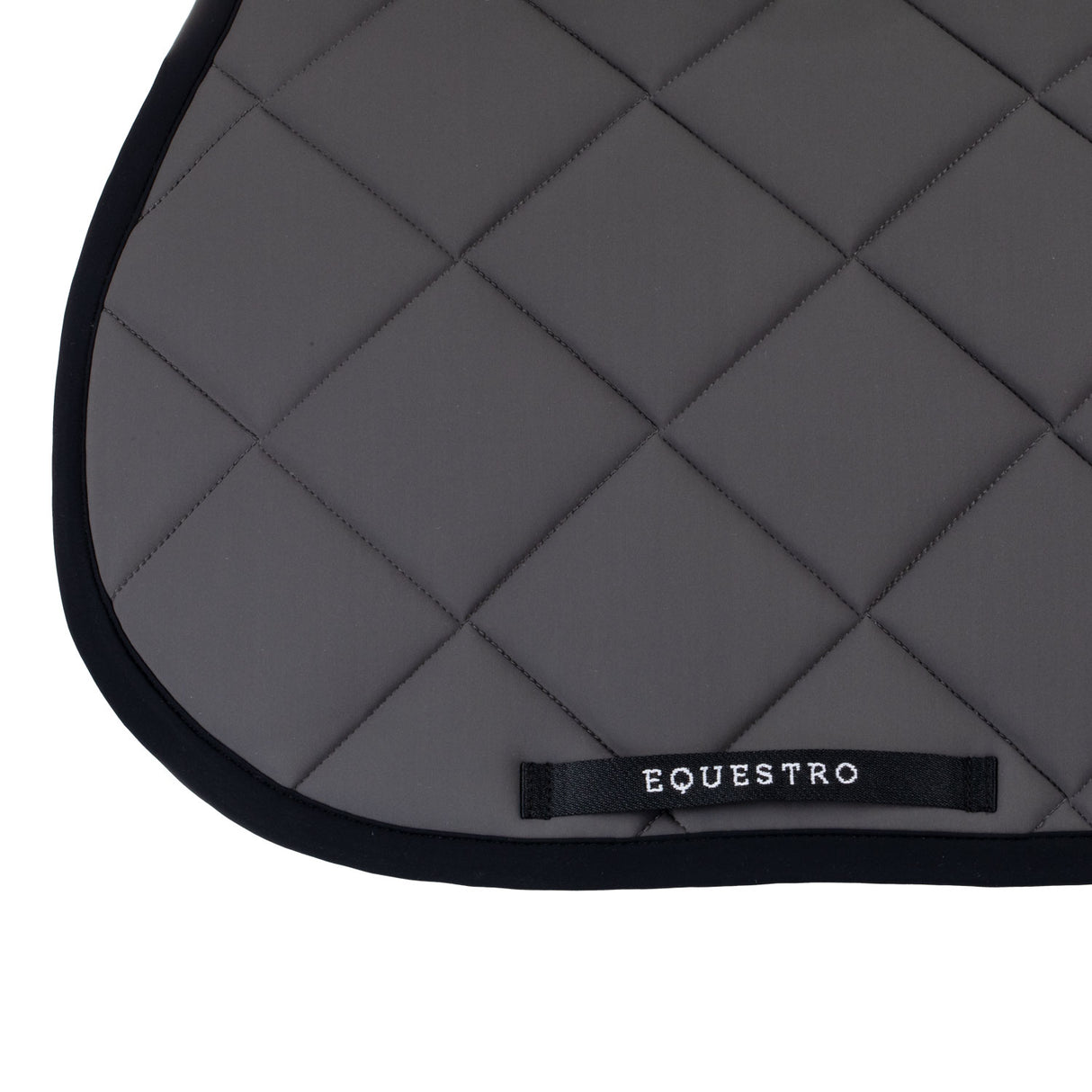 Equestro Jumping Saddle Pad With Embroidered Logo Black Line Edition