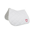Jumping saddle pad with multicolor logo