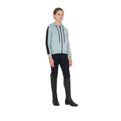 Equestro Girls' Full Zip Sweatshirt Inner Fleece #colour_grey