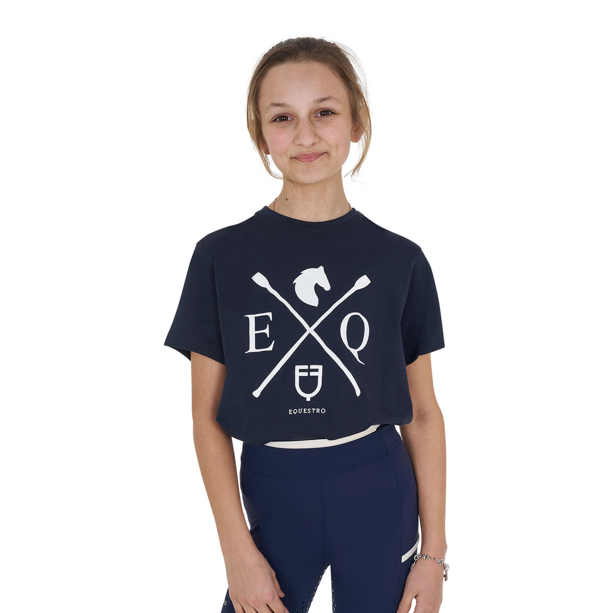 Equestro Girls' Eq Cotton T-Shirt #colour_blue