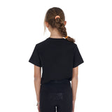 Equestro Girls' Cannes Cotton T-Shirt With Rhinestones #colour_black