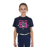 Equestro Girls' Wild Life Cotton T-Shirt With Print