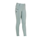 Equestro Girls' Slim Fit Grip Leggings With Logo