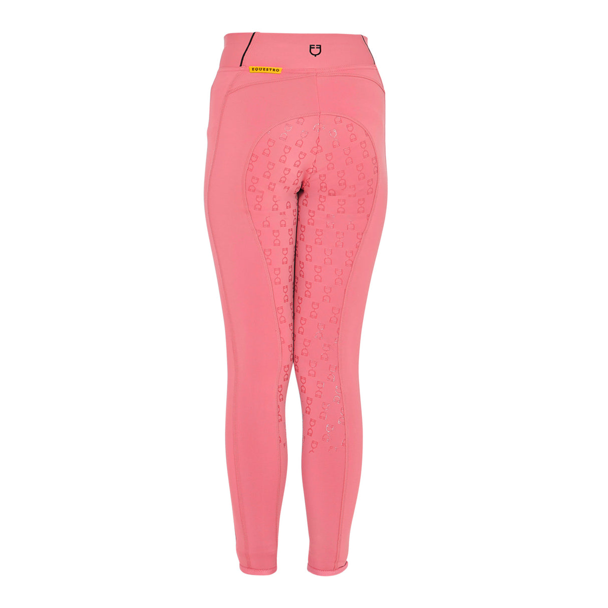Equestro Girls' Slim Fit Grip Leggings With Logo