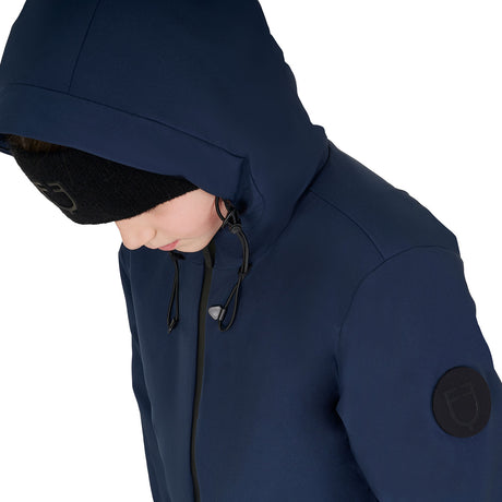 Equestro Unisex Kids Waterproof And Windproof Nylon Jacket #colour_blue