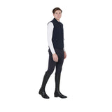 Equestro Men's Vest In Breathable Technical Fabric #colour_blue
