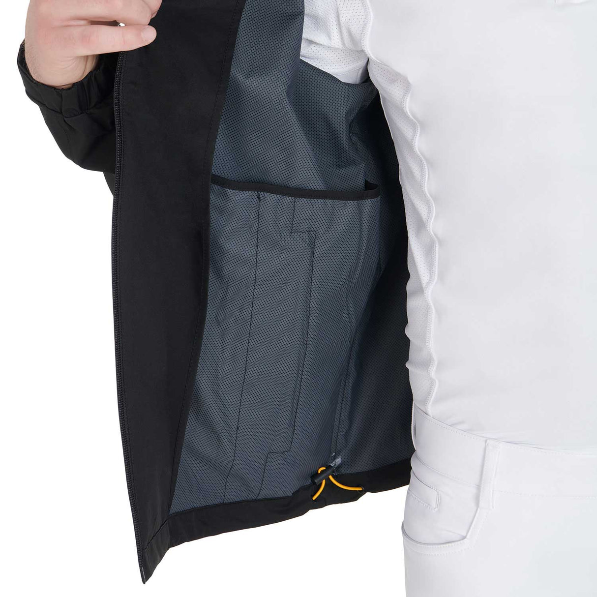 Equestro Men's Three-Layer Technical Raincoat #colour_black