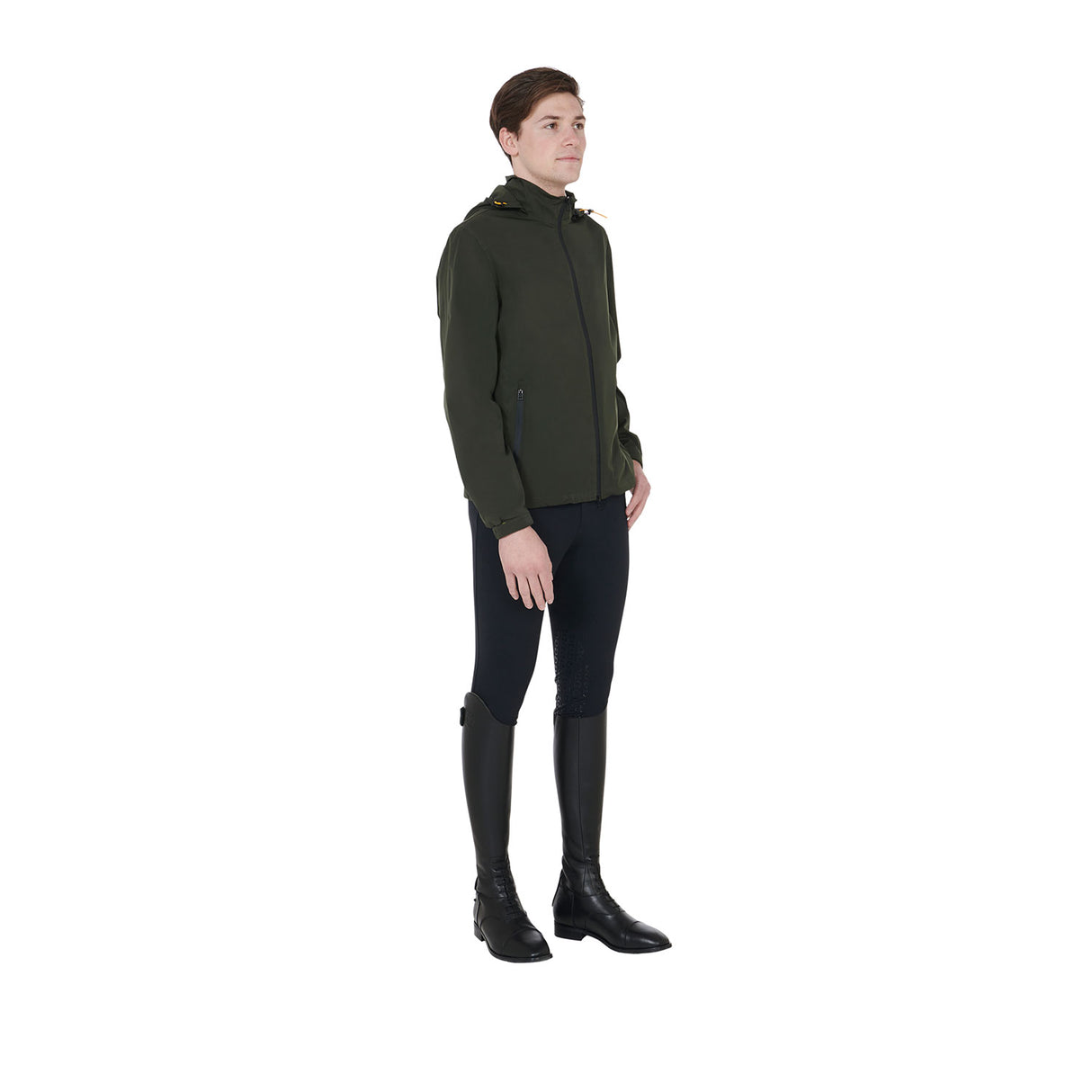 Equestro Men's Three-Layer Technical Raincoat #colour_green