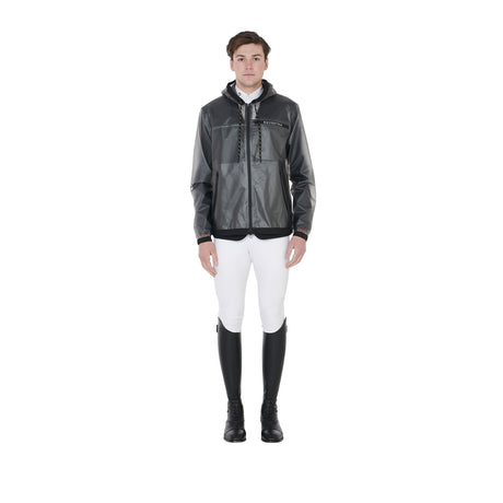 Equestro Men's Transparent Technical Raincoat #colour_grey