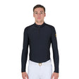 Men's slim fit long-sleeved training polo shirt