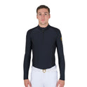 Men's slim fit long-sleeved training polo shirt