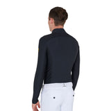 Men's slim fit long-sleeved training polo shirt