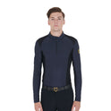 Men's slim fit long-sleeved training polo shirt