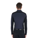 Men's slim fit long-sleeved training polo shirt