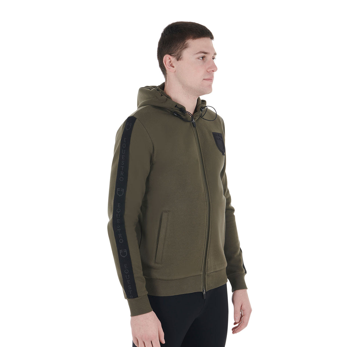 Men's hooded sweatshirt fleece inside