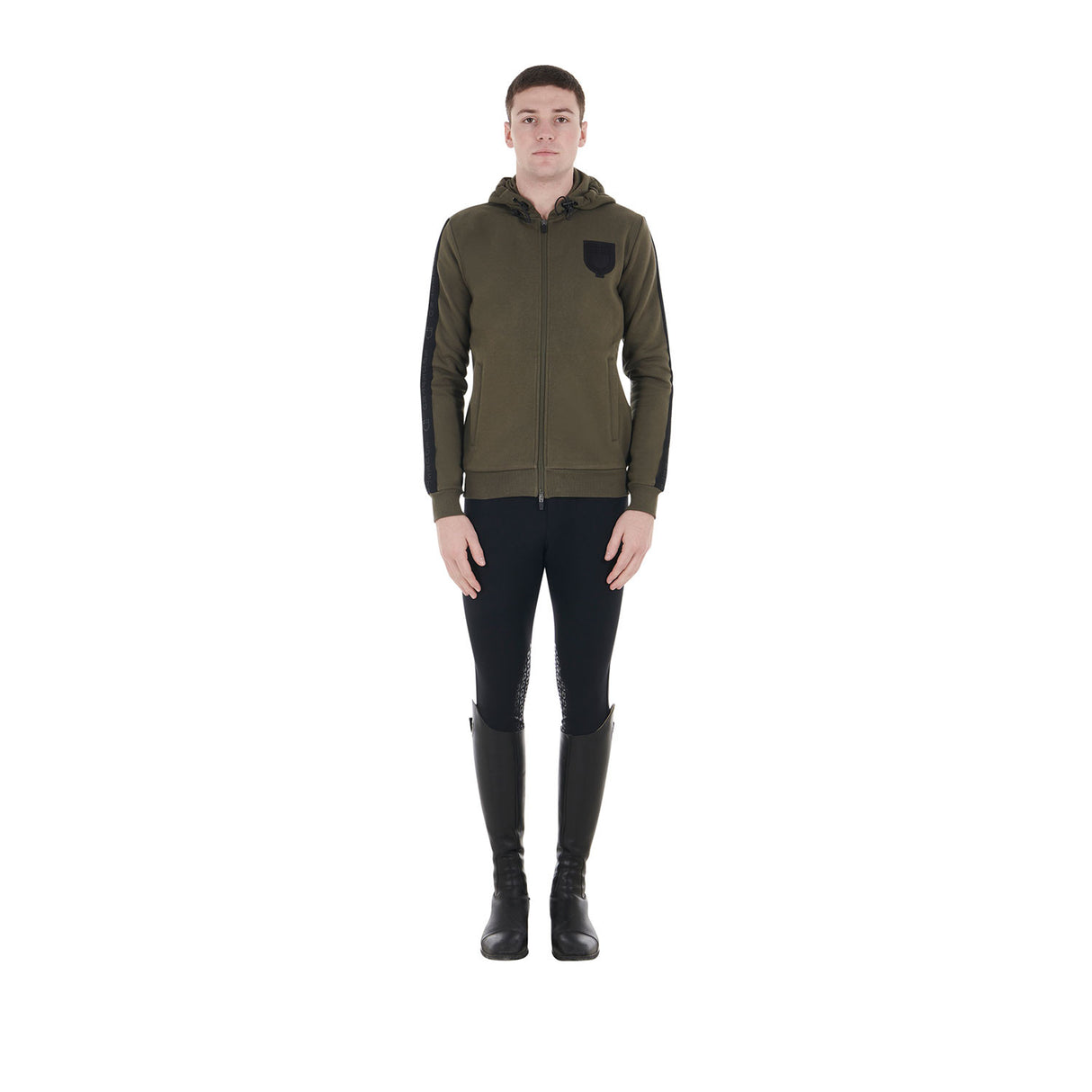 Men's hooded sweatshirt fleece inside