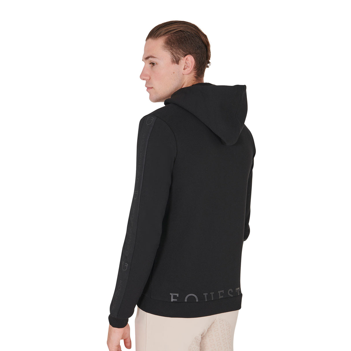 Men's hooded sweatshirt fleece inside