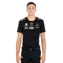 Equestro Men's Multi Logo T-Shirt Technical Fabric #colour_black