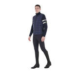 Equestro Men's Jacket In Nylon And Knit With Front Zip #colour_blue