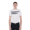 Equestro Men's Slim Fit T-Shirt With Purple Logo And Black Details #colour_white