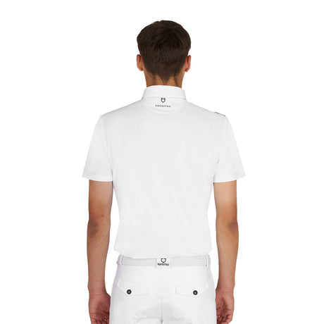 Men's slim fit half-sleeved competition polo shirt
