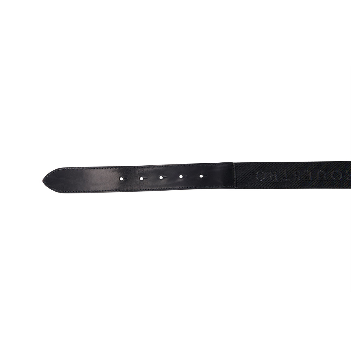 Equestro Leather Belt With Elastic And Lettering