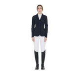 Women's competition jacket with contrasting embroidered logo