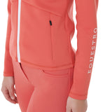 Equestro Women's Technical Sweatshirt with Perforated Inserts #colour_red