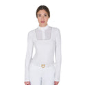 Women's slim fit buttoned competition polo shirt