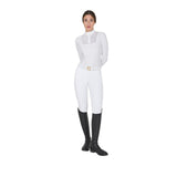 Women's slim fit buttoned competition polo shirt