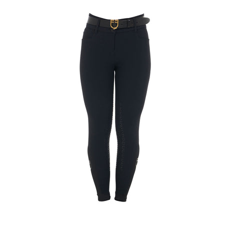 Women's high-waisted knee grip breeches with fleece lining