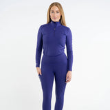 EQUIDRY Women's Water Repellent Base Layer #colour_purple-white