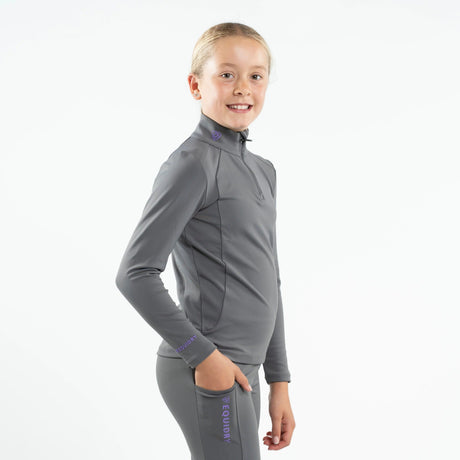 EQUIDRY Children's Water Repellent Base Layer #colour_grey-lilac