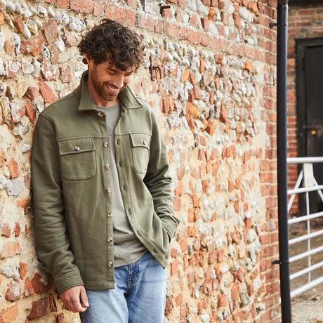 Ridgeline Mens Burnham Work Shirt #colour_ivy-green