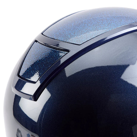 Champion Insight Glitter Oval Standard Peak Riding Hat #colour_metallic-navy-sparkle-navy