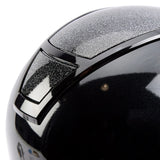 Champion Insight Glitter Round Wide Peak Riding Hat #colour_metallic-black-sparkle-black